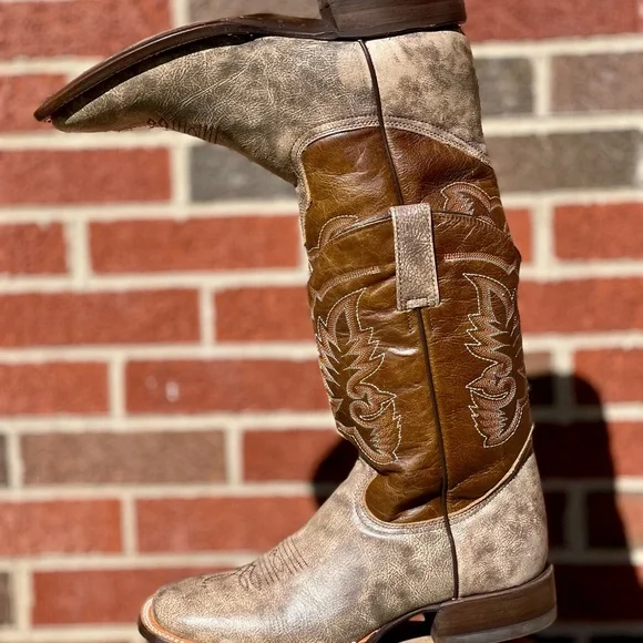 Like NEW! STETSON HANDMADE MEN’S COWBOY BOOTS SIZE 9 EE - Picture 2 of 8